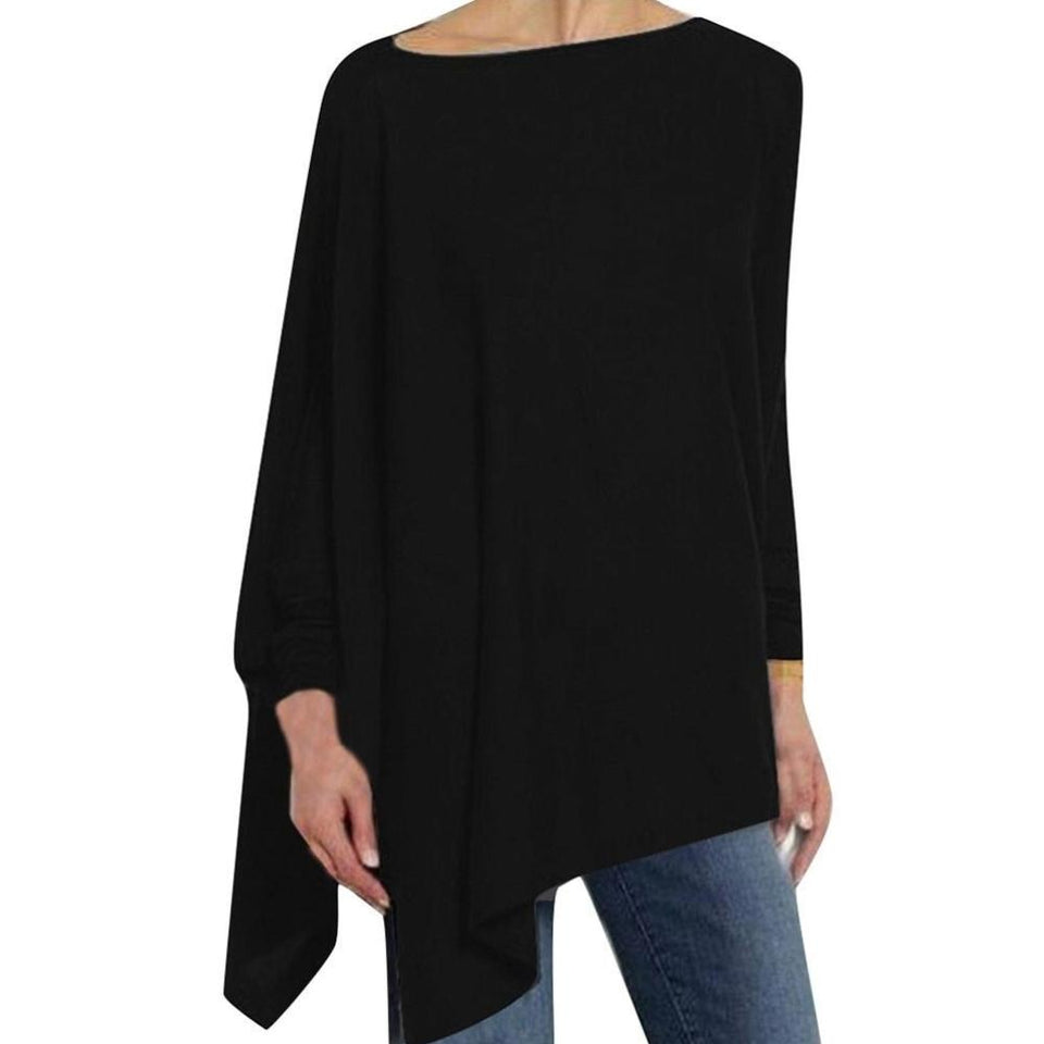 Long Sleeve Irregular Loose Comfortable Elegant Shirt - Easy Pickins Store