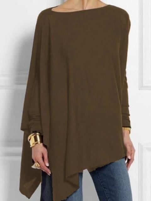 Long Sleeve Irregular Loose Comfortable Elegant Shirt - Easy Pickins Store