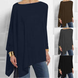 Long Sleeve Irregular Loose Comfortable Elegant Shirt - Easy Pickins Store