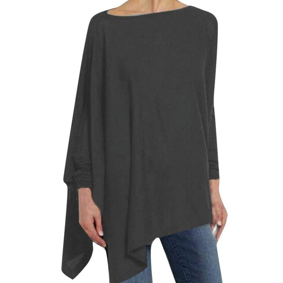 Long Sleeve Irregular Loose Comfortable Elegant Shirt - Easy Pickins Store