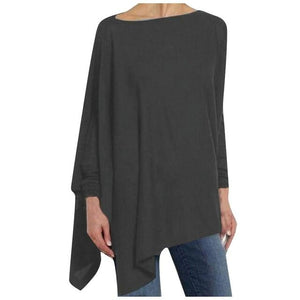 Long Sleeve Irregular Loose Comfortable Elegant Shirt - Easy Pickins Store