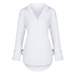 Long Sleeve Lapel Shirt Blouse - Easy Pickins Store