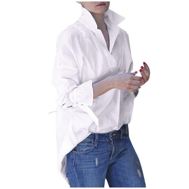 Long Sleeve Lapel Shirt Blouse - Easy Pickins Store