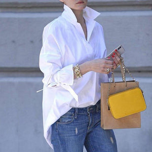 Long Sleeve Lapel Shirt Blouse - Easy Pickins Store