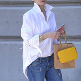 Long Sleeve Lapel Shirt Blouse - Easy Pickins Store