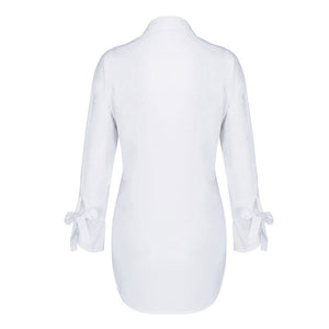 Long Sleeve Lapel Shirt Blouse - Easy Pickins Store