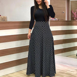 Long Sleeve Printed Patchwork Dress - Easy Pickins Store