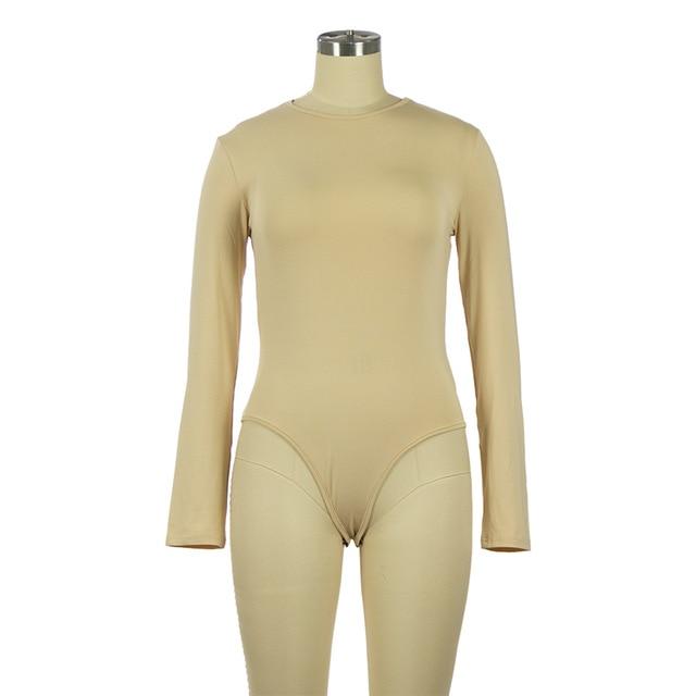 Long Sleeve Slim Jumpsuit Bottoming Romper - Easy Pickins Store
