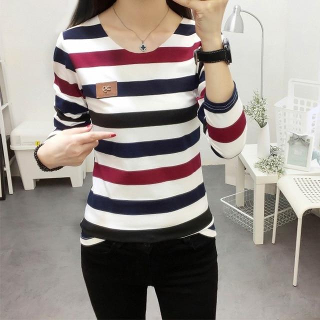 Long Sleeve T-shirt Colorful Stripe - Easy Pickins Store