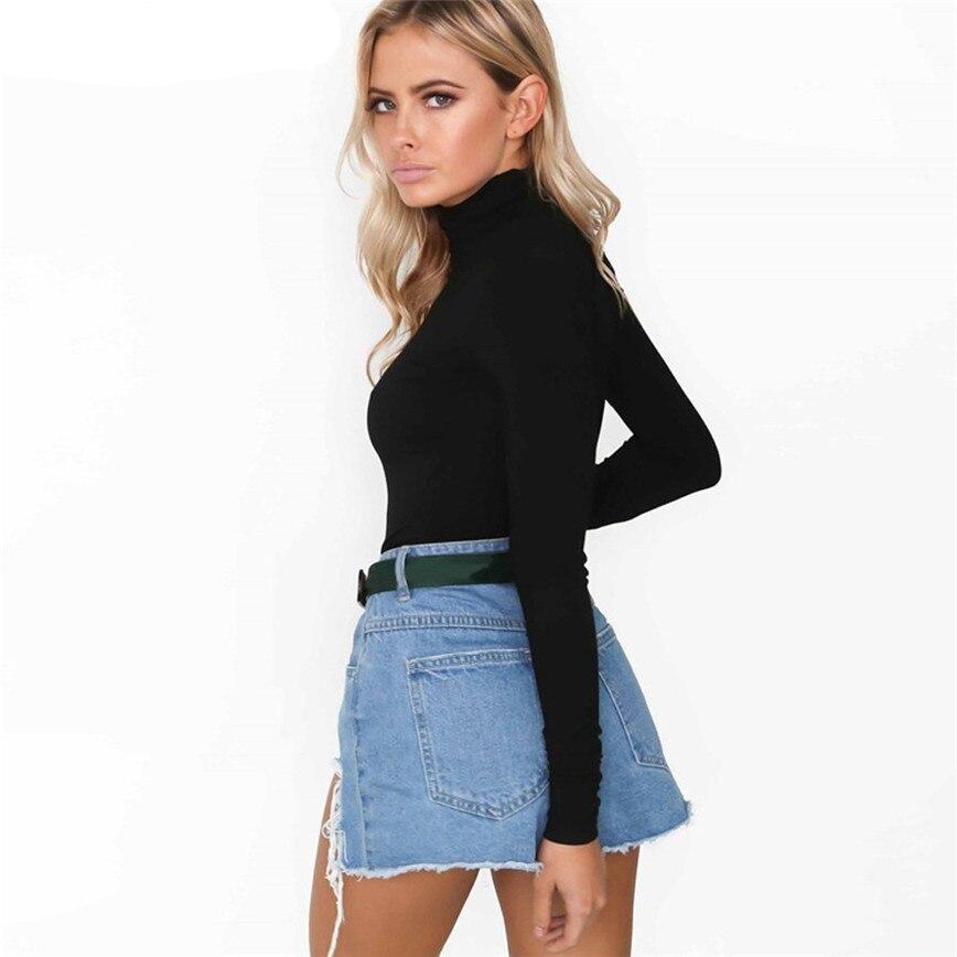Long Sleeve Turtleneck Skinny Bodysuit - Easy Pickins Store