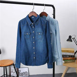 Long Sleeves Blue Jeans Shirt - Easy Pickins Store