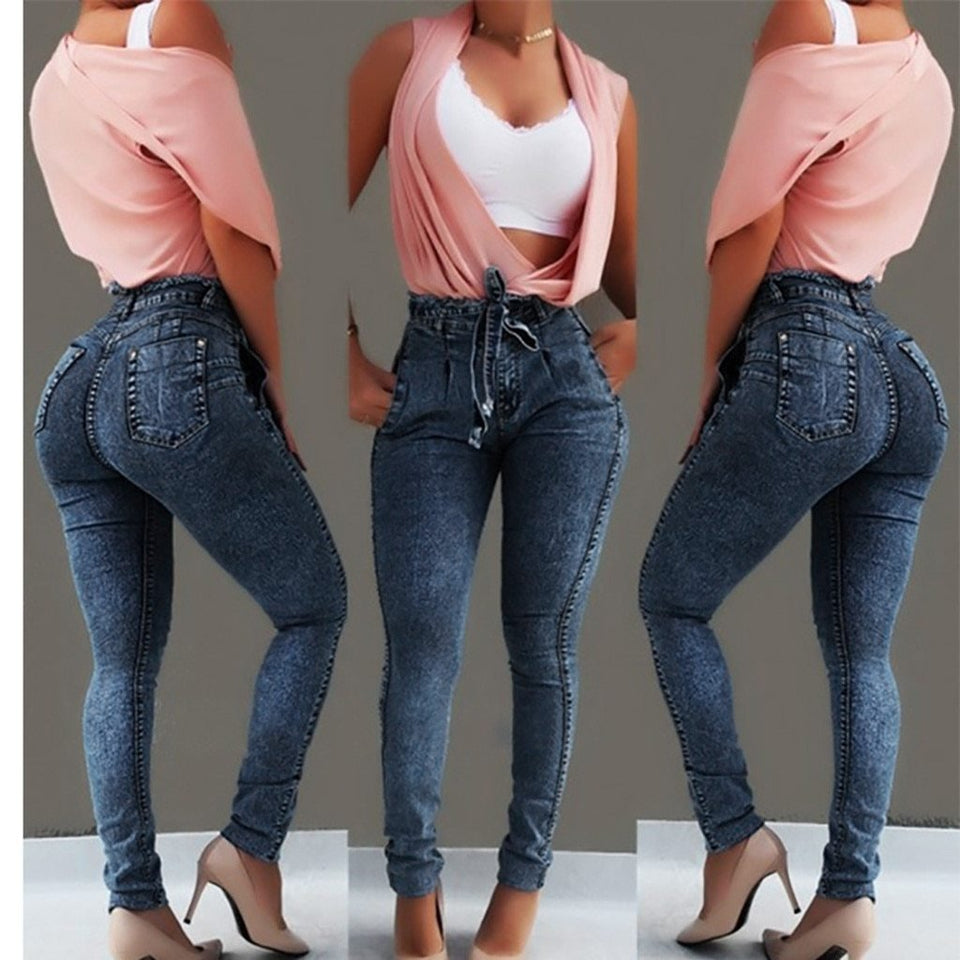 Loose Denim Casual Small Feet Slim Fit Jeans - Easy Pickins Store