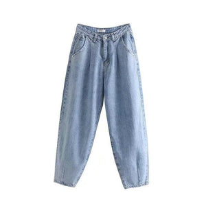 Loose Pockets Zipper Street-wear Denim Pants - Easy Pickins Store