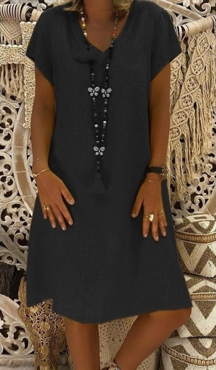 Loose Summer Style Cotton Casual Dress - Easy Pickins Store