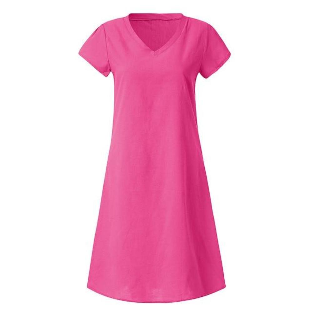 Loose Summer Style Cotton Casual Dress - Easy Pickins Store