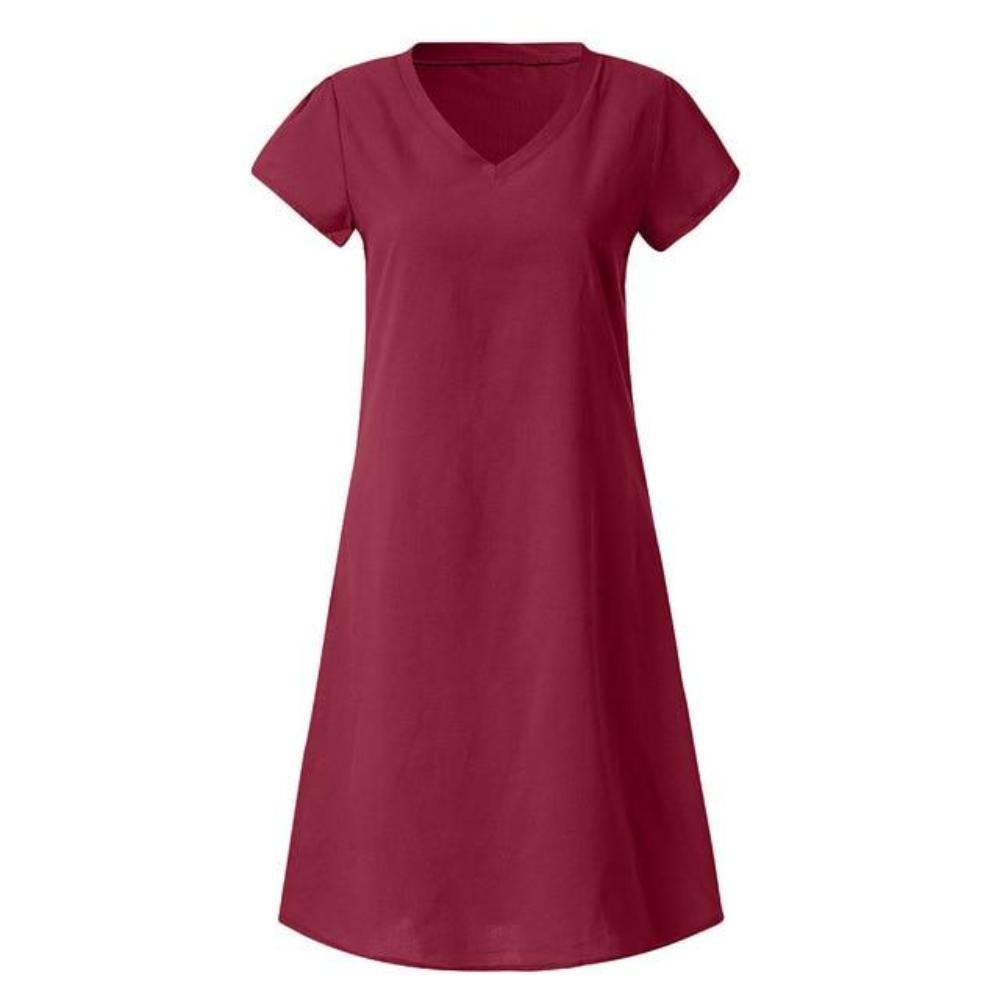 Loose Summer Style Cotton Casual Dress - Easy Pickins Store