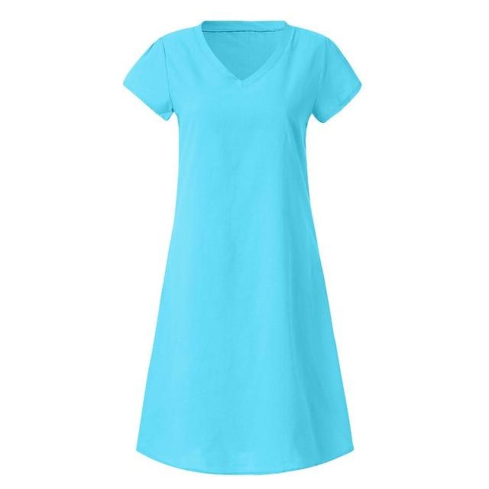 Loose Summer Style Cotton Casual Dress - Easy Pickins Store