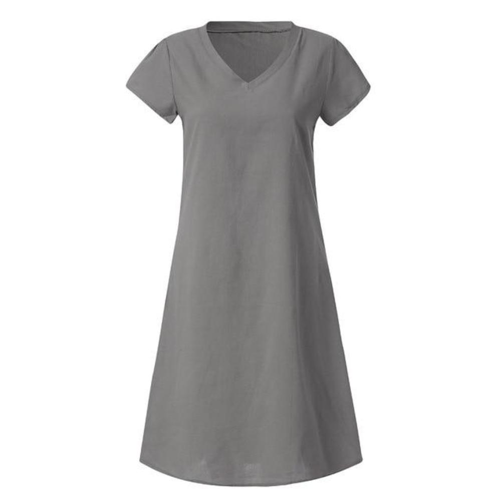 Loose Summer Style Cotton Casual Dress - Easy Pickins Store