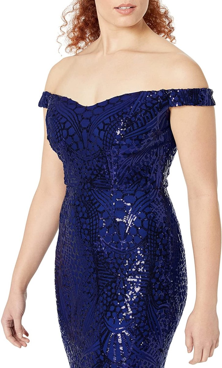 Maxi Formal Off Shoulder Sequin Backless Sleeveless Slim fit Mermaid Dress - Easy Pickins Store