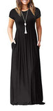 Maxi Long Dress Short Sleeve with Pockets - Easy Pickins Store