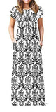Maxi Long Dress Short Sleeve with Pockets - Easy Pickins Store