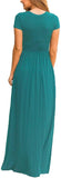 Maxi Long Dress Short Sleeve with Pockets - Easy Pickins Store