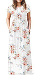 Maxi Long Dress Short Sleeve with Pockets - Easy Pickins Store