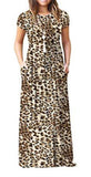 Maxi Long Dress Short Sleeve with Pockets - Easy Pickins Store