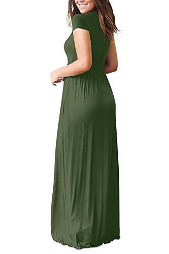 Maxi Long Dress Short Sleeve with Pockets - Easy Pickins Store