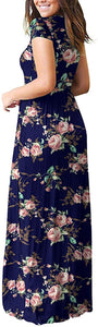 Maxi Long Dress Short Sleeve with Pockets - Easy Pickins Store