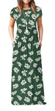 Maxi Long Dress Short Sleeve with Pockets - Easy Pickins Store