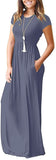 Maxi Long Dress Short Sleeve with Pockets - Easy Pickins Store