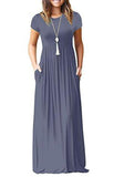 Maxi Long Dress Short Sleeve with Pockets - Easy Pickins Store