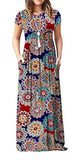 Maxi Long Dress Short Sleeve with Pockets - Easy Pickins Store