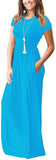 Maxi Long Dress Short Sleeve with Pockets - Easy Pickins Store