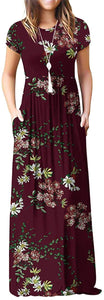Maxi Long Dress Short Sleeve with Pockets - Easy Pickins Store