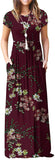 Maxi Long Dress Short Sleeve with Pockets - Easy Pickins Store
