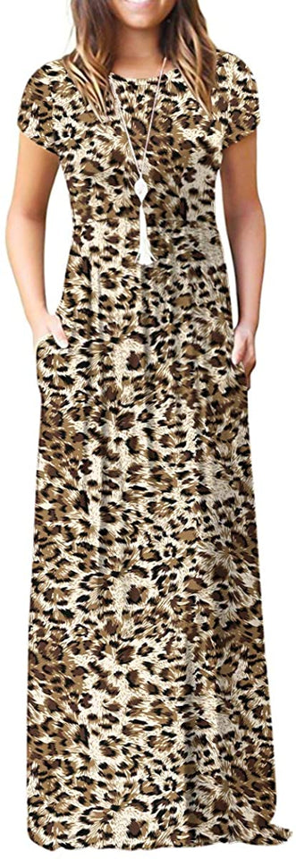 Maxi Long Dress Short Sleeve with Pockets - Easy Pickins Store