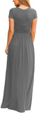 Maxi Long Dress Short Sleeve with Pockets - Easy Pickins Store