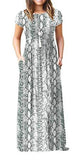 Maxi Long Dress Short Sleeve with Pockets - Easy Pickins Store
