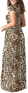 Maxi Long Dress Short Sleeve with Pockets - Easy Pickins Store