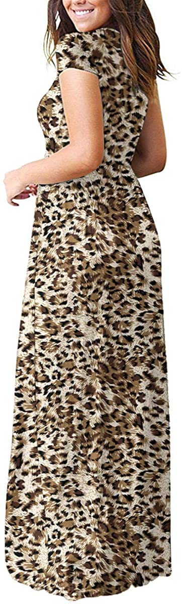 Maxi Long Dress Short Sleeve with Pockets - Easy Pickins Store