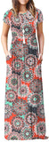 Maxi Long Dress Short Sleeve with Pockets - Easy Pickins Store
