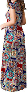 Maxi Long Dress Short Sleeve with Pockets - Easy Pickins Store