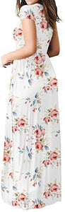 Maxi Long Dress Short Sleeve with Pockets - Easy Pickins Store