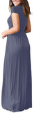 Maxi Long Dress Short Sleeve with Pockets - Easy Pickins Store
