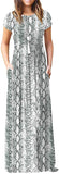 Maxi Long Dress Short Sleeve with Pockets - Easy Pickins Store