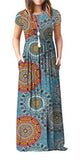 Maxi Long Dress Short Sleeve with Pockets - Easy Pickins Store