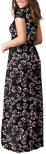 Maxi Long Dress Short Sleeve with Pockets - Easy Pickins Store