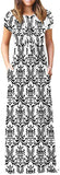 Maxi Long Dress Short Sleeve with Pockets - Easy Pickins Store